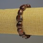 Bull's Eye Natural Stone Bracelet, Tumbled, diameter 13x11mm+-, diameter 11x9mm+-, length 18cm stretch