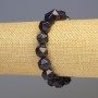 Aventurine Bracelet Blue Sand, Synthetic Stone, Polygon-Cut, Diameter 11x11mm+/-, Length 18cm+/- Stretch