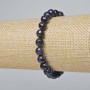 Aventurine Bracelet Cairo Night (Synthetic), Faceted Bead, Diameter 8mm+/-, Length 18cm+/- (Stretch)
