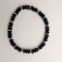Aventurine Bracelet 'Blue Sand Cairo Night' Rondelle, Diameter 3x6mm with Silver-Tone Inserts, Length 18cm+/- (Stretch)