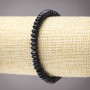 Aventurine Bracelet on Elastic Band, Blue Sand Cairo Night, Smooth Rondelle, Diameter 6x3mm+