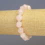 Rose Quartz Bracelet, natural stone faceted beads, diameter 11x11mm+/-, length 18cm+/- stretch