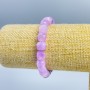 Kunzite Bracelet, Natural Stone Faceted Cube, Diameter 9x9mm+/-, Length 18cm (Stretch)