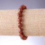 Bracelet Aventurine (synthetic) 'Golden Sand' faceted beads, diameter 8x10mm
