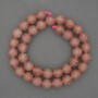 Strawberry Quartz Beads, Smooth Round, Diameter 10mm+/-, Length 39cm+/- on a Strand
