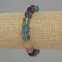 Fluorite Bracelet Natural Stone Smooth Round Beads, diameter 10mm+-, length 18cm+- (stretch)