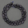 Synthetic Stone Beads Aventurine Blue Sand Tumbled, diameter 9-12x8mm+-, on a thread, length 41cm+