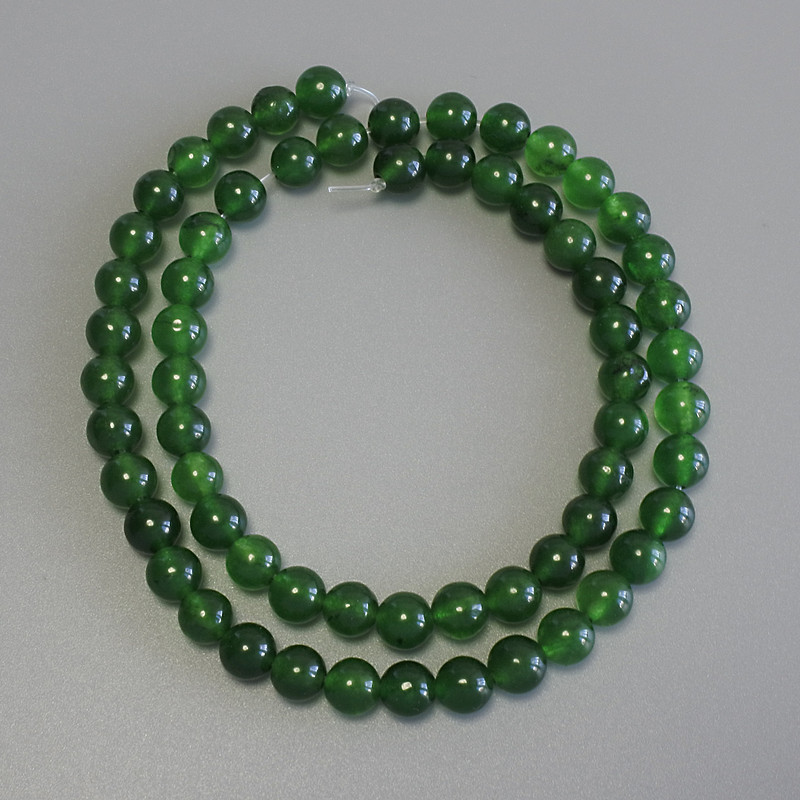 Chrysoprase Beads, Smooth Round, Diameter 6mm+/- on Thread, Length 37cm+