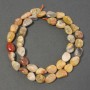 Beads on a Thread Landscape Jasper Tumbled, diameter 10-12x8mm+-, length 39cm+