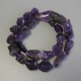 Amethyst Beads Raw Stone, diameter 12-22x10-16mm+-, length 41cm+- on a thread