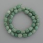 Natural Stone Jade Tumbled Beads, diameter 10-12x10mm+-, length 39cm+