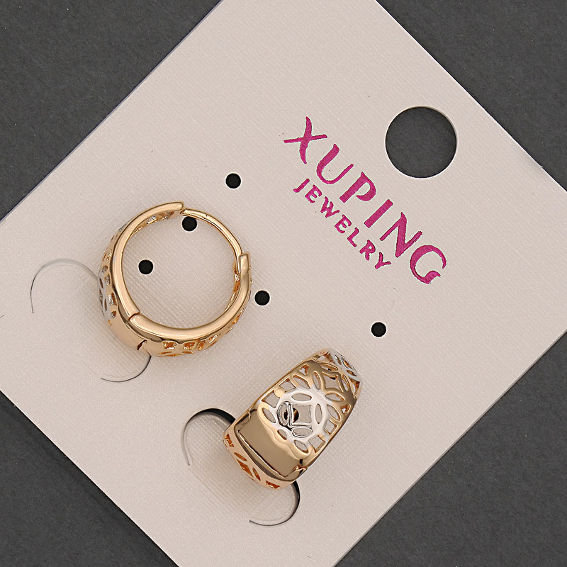 Xuping Earrings 18K Gold Plated & Rhodium 8x14mm+