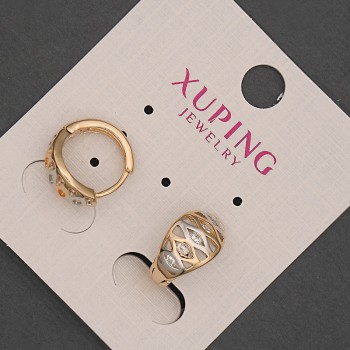 Earrings Xuping Gold Plating 18K and Rhodium 8x14mm+
