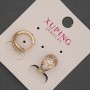 Earrings Xuping Gold Plating 18K and Rhodium 8x14mm+