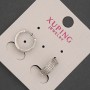 Xuping Earrings with White Rhinestones, diameter 5x14mm +- Rhodium