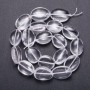 Natural Stone Beads Rock Crystal Tumbled, diameter 14-19x14-17mm+-, length 40cm+- on a string