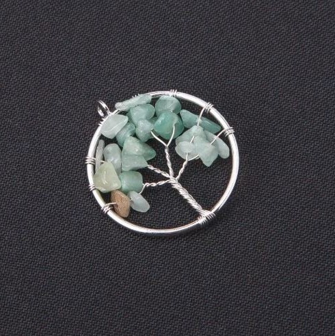 Pendant "Tree of Happiness" Jade, diameter 30mm