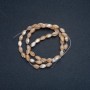 Natural Beige Mother-of-Pearl Beads on Thread, Oval, Diameter 9x5.5mm, Length 41cm+