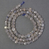 Labradorite Beads, Faceted Cube, 4x4mm+/-, on Thread, Length 39cm+