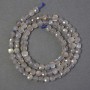 Labradorite Beads, Faceted Cube, 4x4mm+/-, on Thread, Length 39cm+