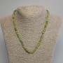 Chrysolite Necklace, tumbled beads, diameter 5-8x6mm+-, length 45cm+- with clasp