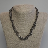 Smoky Topaz Chip Necklace, diameter 6-12x3-6mm+-, length 45cm+- with clasp