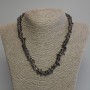 Smoky Topaz Chip Necklace, diameter 6-12x3-6mm+-, length 45cm+- with clasp