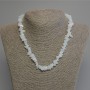 Necklace Moonstone chip beads, diameter 8-14x3-5mm+-, length 45cm+- with clasp