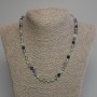 Fluorite Necklace, faceted bead, diameter 6mm+-, length 45cm+- with clasp