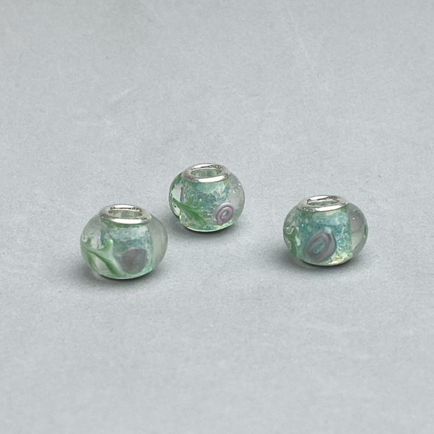 Pandora Bead plastic, diameter 14x10mm, hole diameter 4.5mm, pack of 6pcs