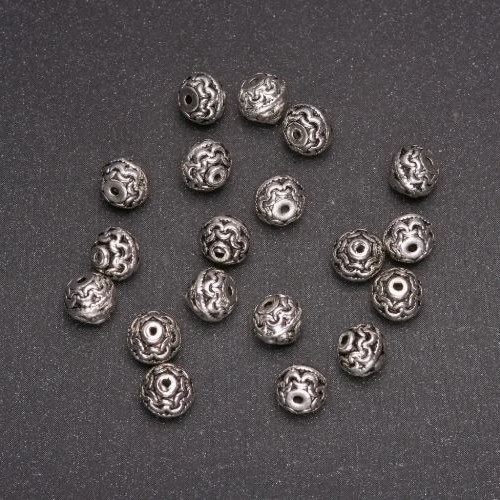 Findings Bead Insert, diameter 7mm, inner diameter 1.4mm, pack 20g, (+-)20pcs