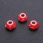 Pandora Bead Plastic, diameter 14x10mm, hole diameter 4.5mm, pack of 6