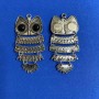Findings Owl Charm 86x39mm+- Silver-tone Metal