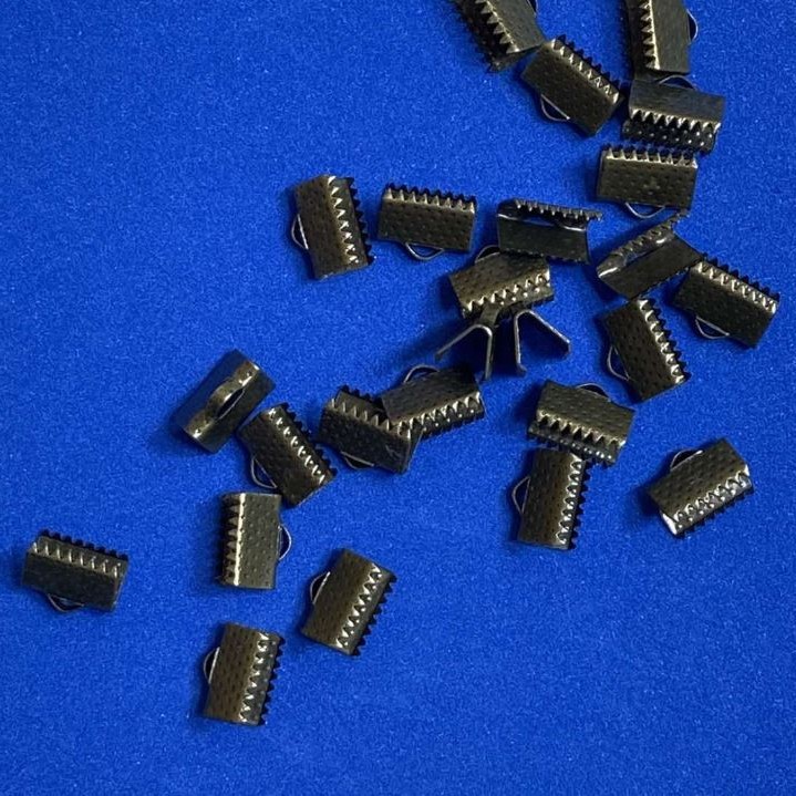 Cord end caps 10x7mm, pack of 80pcs (+/-) 24g