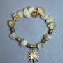 Citrine Tumbled Bead Bracelet 13x11mm+/-, with metal inserts, length 18cm+