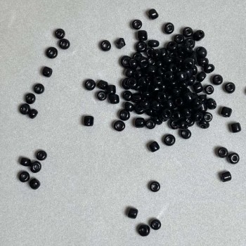 Black Plastic Rondelle Bead Finding 4x3mm+/-, pack 70g+