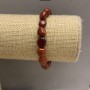 Red Jasper Faceted Bracelet, 10-12×8mm, 18cm (stretch)