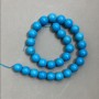 Turquoise Smooth Round Beads, diameter 14mm +/-, length 40cm+