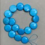 Turquoise Coin Beads, diameter 24mm +/-, length 39cm+