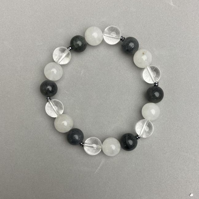 Assorted Smooth Round Bead Bracelet, diameter 10mm+/-, length 18mm+/- stretch