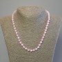 Kunzite Necklace, Smooth Bead 6mm+/-, Length 50cm+/-, with Clasp