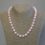 Kunzite Necklace, Smooth Bead 10mm+/-, Length 50cm+/-, with Clasp