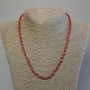 Necklace Coral Imitation Barrel 6x4mm+-, Length 50cm+- with Clasp