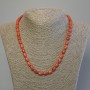 Necklace Coral Imitation Barrel 8x6mm+-, Length 50cm+- with Clasp