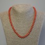 Necklace Coral Imitation Rondelle 7x5mm+-, Length 50cm+- with Clasp