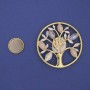 Magnetic Brooch Tree Enamel Gold-Tone Metal 50mm+