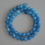 Apatite Natural Stone Beads, Faceted Ball, Diameter 8mm+/-, Length 37cm+/- on a Thread