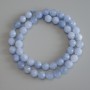 Aquamarine Beads Faceted Ball, Diameter 8mm+/-, Length 37cm+/- on a Thread