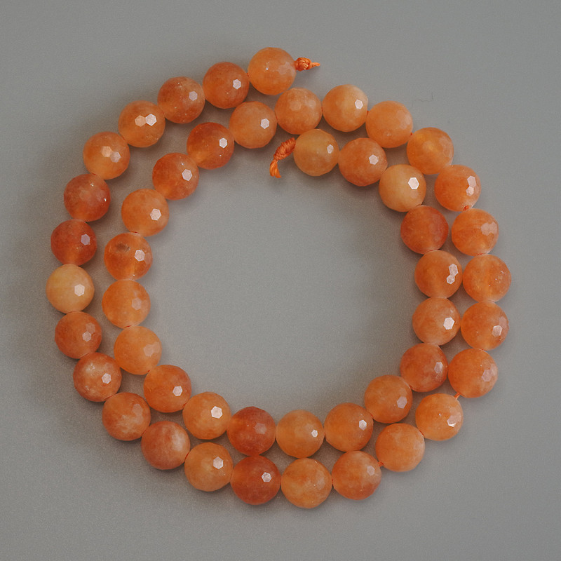 Natural Stone Beads Nephrite Mashan, Faceted Round 8mm+/-, Length 38cm+