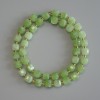 Natural Stone Beads Chrysolite Olivine Faceted Cube, 7x7mm+/- with 3mm+/- Seed Beads, Length 38cm+